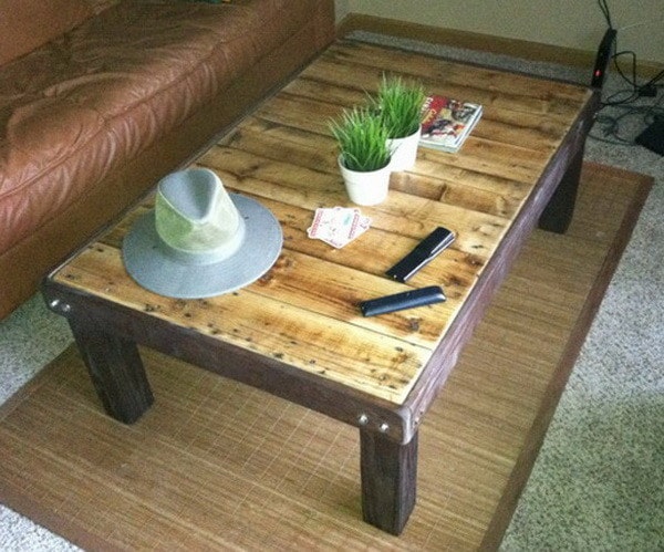 How To Make a Coffee Table out of a Wooden Pallet - Easy Low Cost DIY