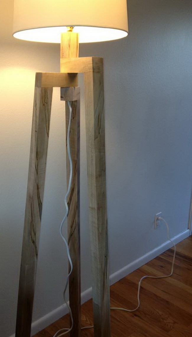 DIY Wood Floor Lamp