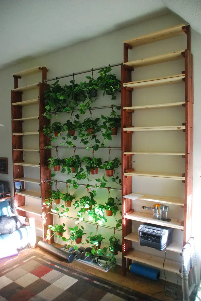 custom bookshelf for vaulted ceilings_1