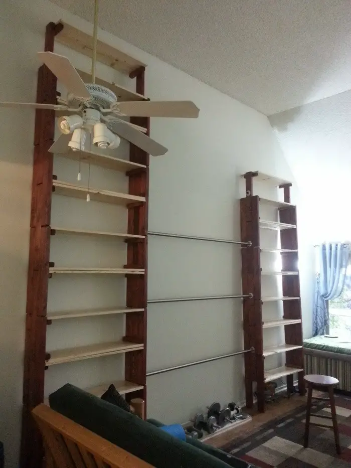custom bookshelf for vaulted ceilings_2