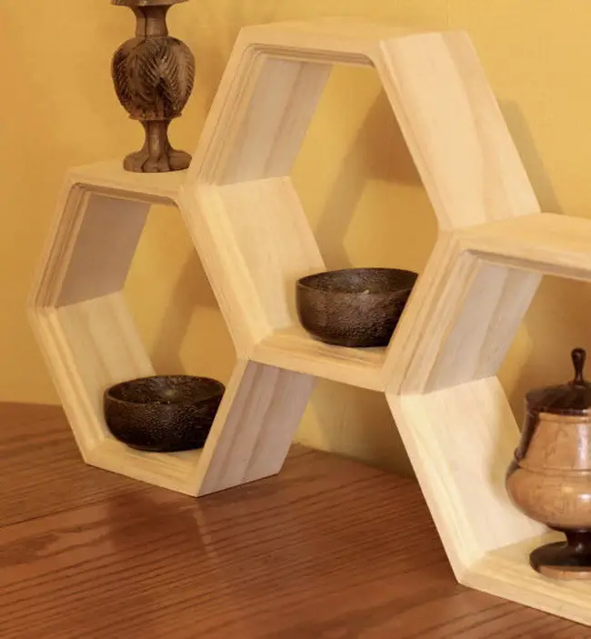 Unfinished Honeycomb Shelves