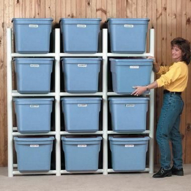 PVC Pipe Storage Shelves