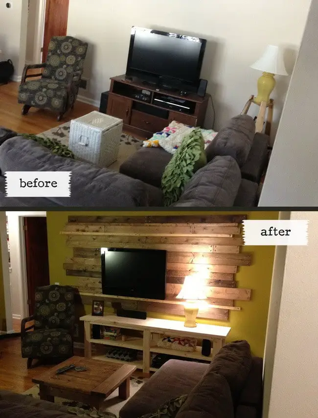 Before and After Living Room Remodel