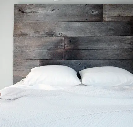 Headboard Made With Recycled Wood
