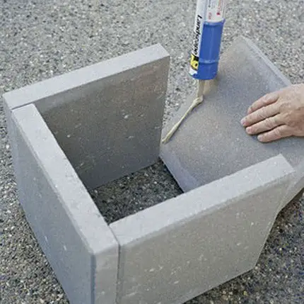 Planters from cement stepping stones