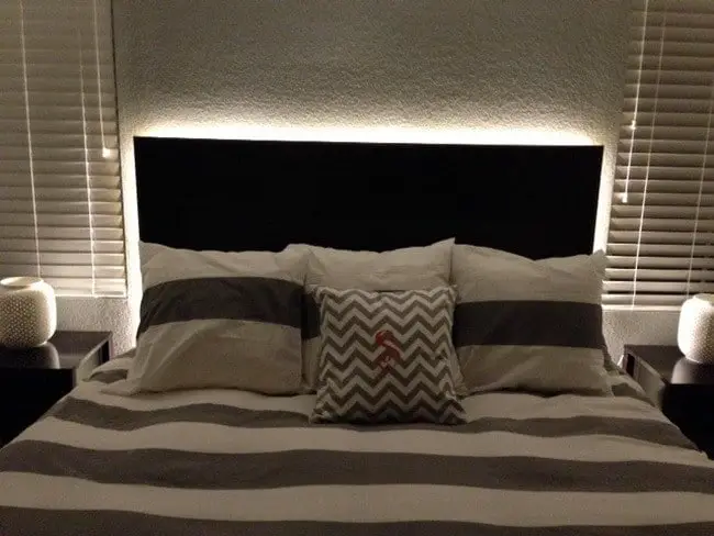 Make with Lighting RemoveandReplace  LED a  Floating How  Headboard led To  lights headboard  diy With