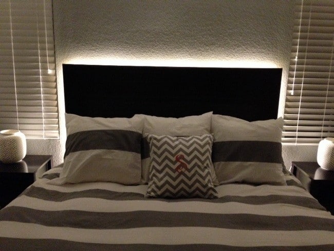 lightweight headboard headboard with  diy lighting_2 diy led