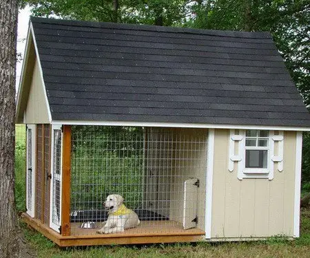Here is a dog house that any big or small dog would love!