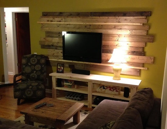 Living Room Remodel Wooden Backsplash Makeover On A Budget ...