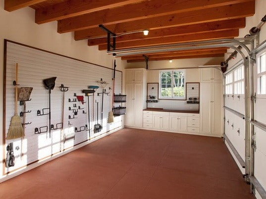 What are some design ideas for garage storage?