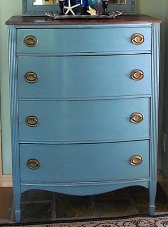 How do you restore an old wood dresser?