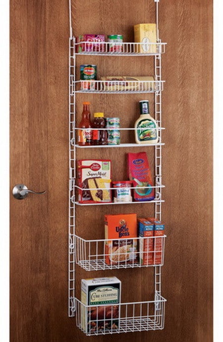 pantry door organizer rack storage kitchen organization solutions organizing cabinet removeandreplace spice behind wooden baskets wrap closet shelves tall abstellraum