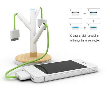 Mobile Device Charging Tree