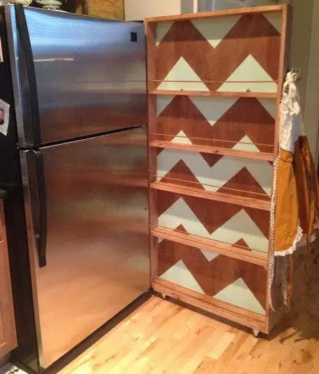 Rolling kitchen pantry rack 2
