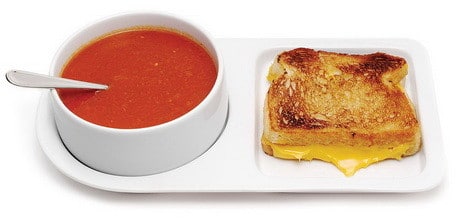 Soup and Sandwich ceramic tray duo