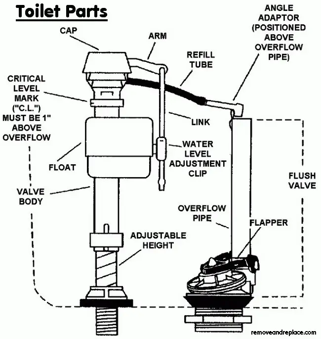 toilet parts schematic
