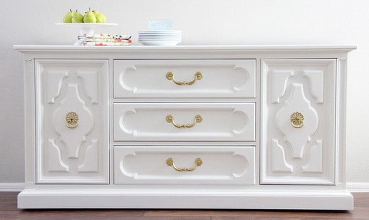Beautiful white with gold accents dresser