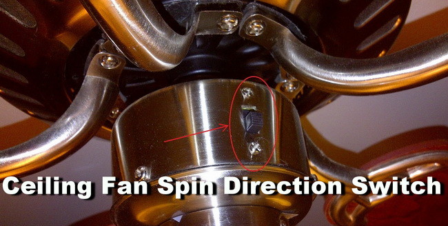 The Ceiling Fan Spin Direction Switch Is Located Under The Fans Motor ...