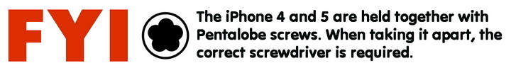 iphone has pentalobe screws