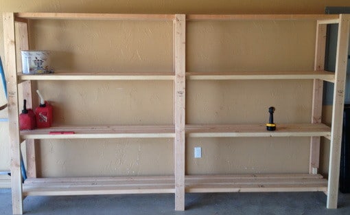 ... all shelves are in place and the complete unit is together and secure