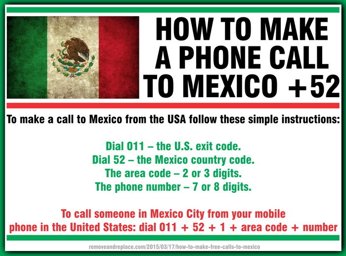 how to call usa phone number from mexico