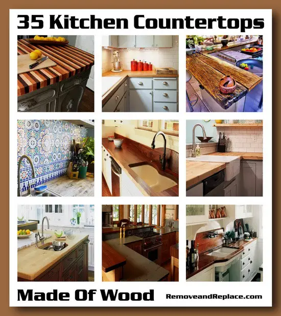 35 kitchen countertops made out of wood