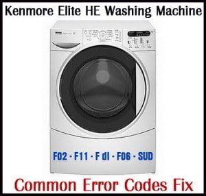 Kenmore Elite HE Washing Machine Error Codes | RemoveandReplace.com