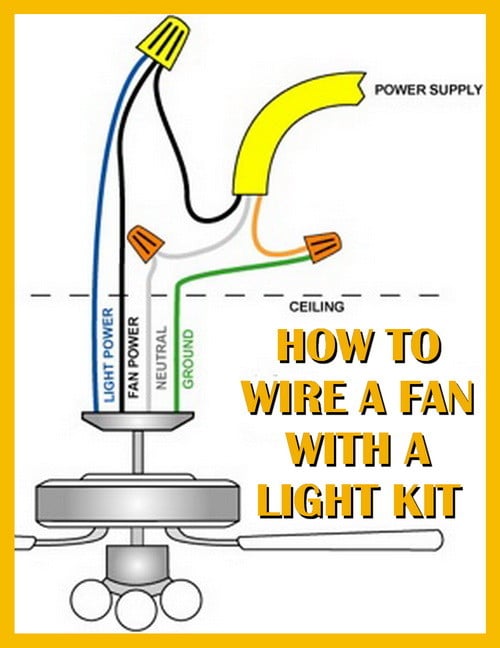 how to wire a ceiling fan with a light kit