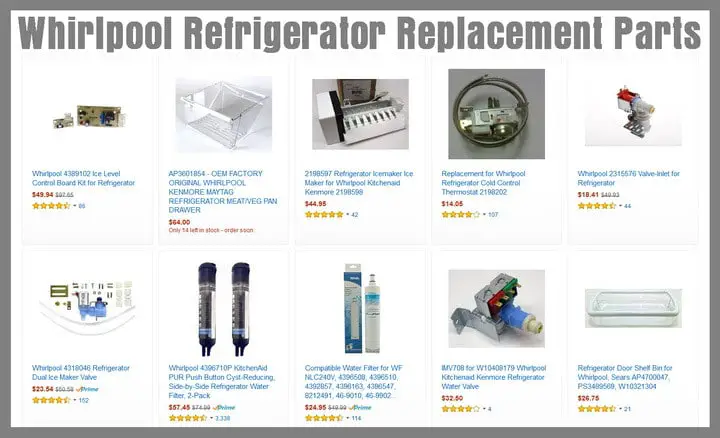 Whirlpool refrigerator replacement parts - Evaluate Hardware