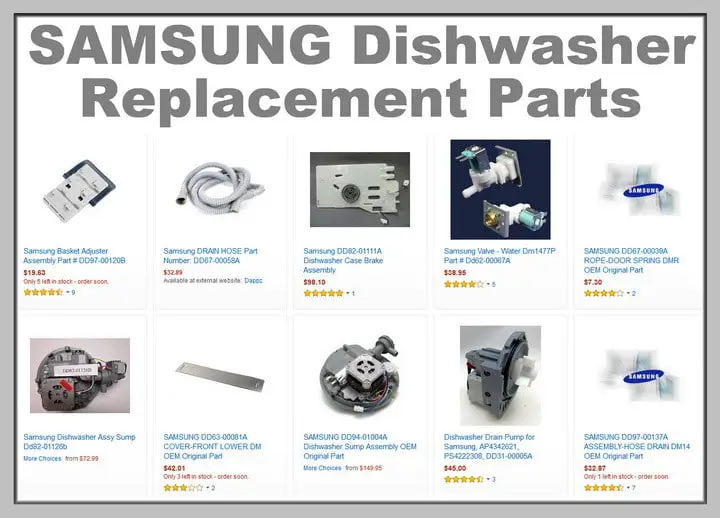 samsung dishwasher replacement parts