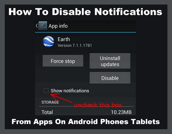 Here we will explain how to disable Android app notifications: