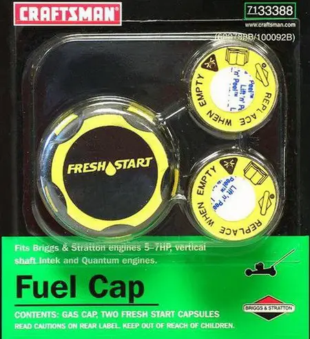 Craftsman Fresh Start Fuel Cap and 2 Capsules