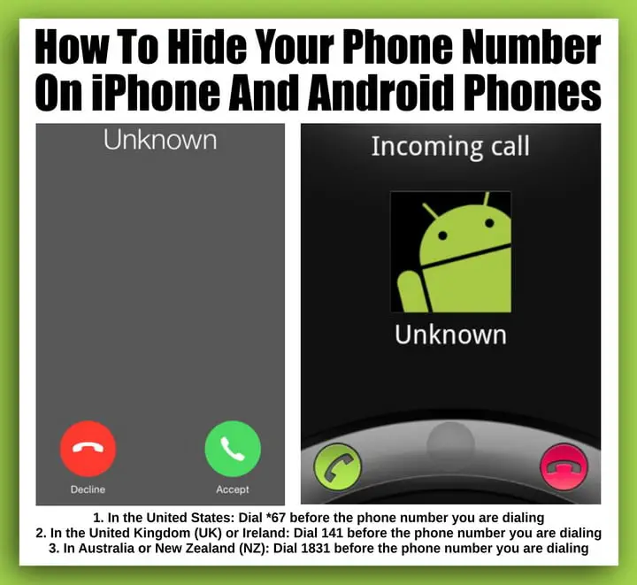 How To Hide Your Phone Number On iPhone And Android Phones ...