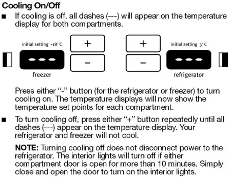 Maytag Refrigerator Cooling ON and OFF-HOW TO
