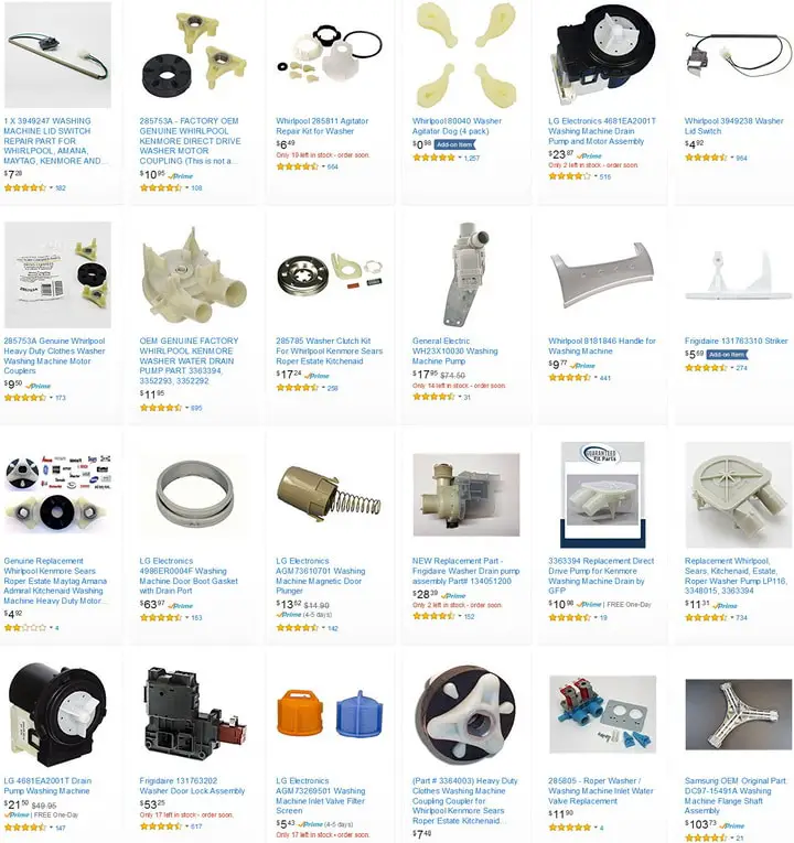 Washing machine parts - Washer parts accessories