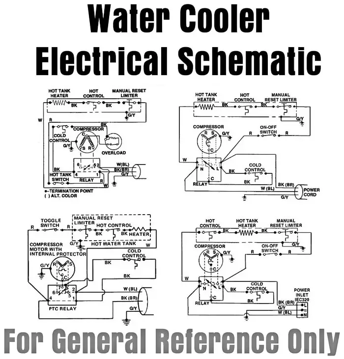 Water Cooler Electrical Schematic - For General Reference