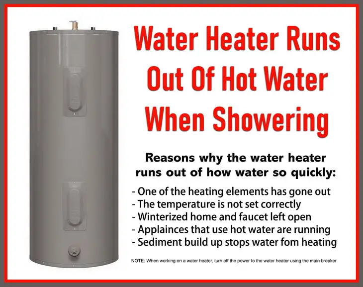 Water Heater Runs Out Of Hot Water When Showering