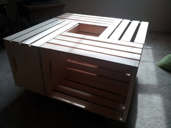 How To Make A Wine Crate Coffee Table - Rustic Wine Crate Coffee Table An Upcycling Project - This will act as the base.