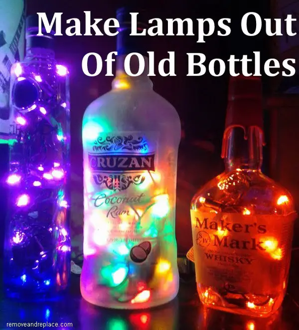 diy bottle lamp