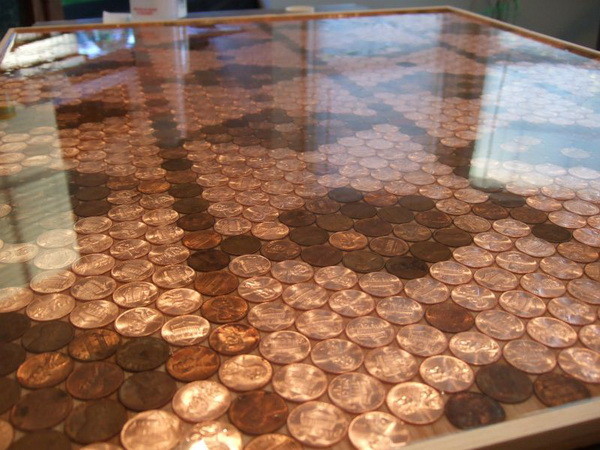 How To Make A Unique Kitchen Backsplash With Pennies