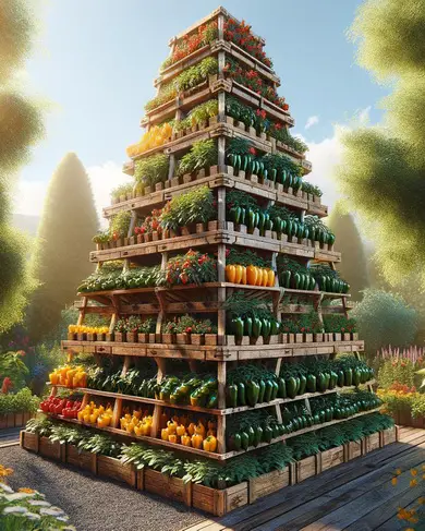 Jalapeno Garden Pyramid Tower