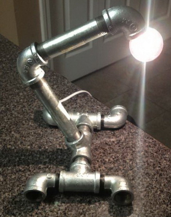 Build An Inexpensive Diy Plumbing Pipe Fittings Desk Lamp