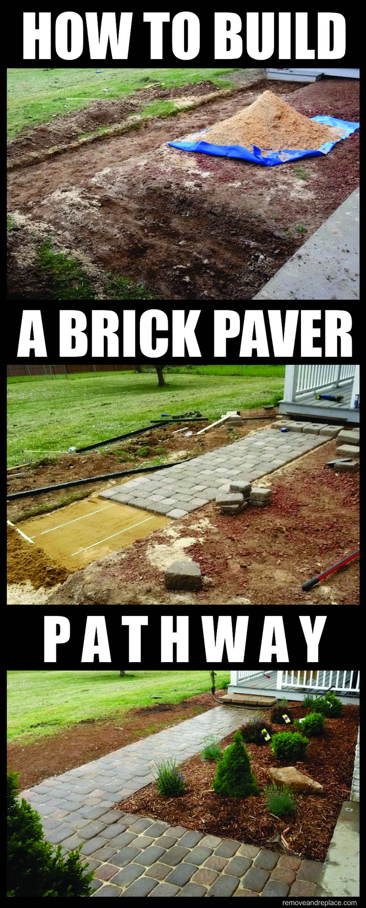 how to build a brick paver walkway pathway