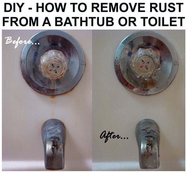 How To Remove Rust From Bathtub Toilet Or Sink Easy Diy