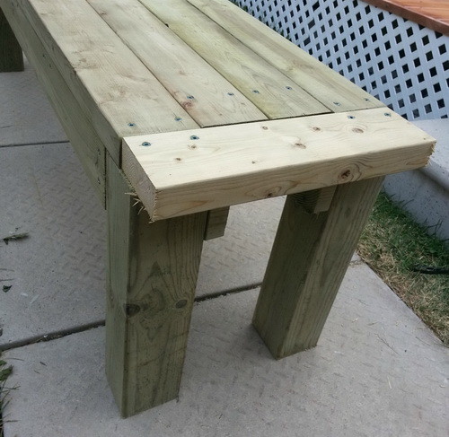 How To Build A Simple Patio Deck Bench Out Wood Step By