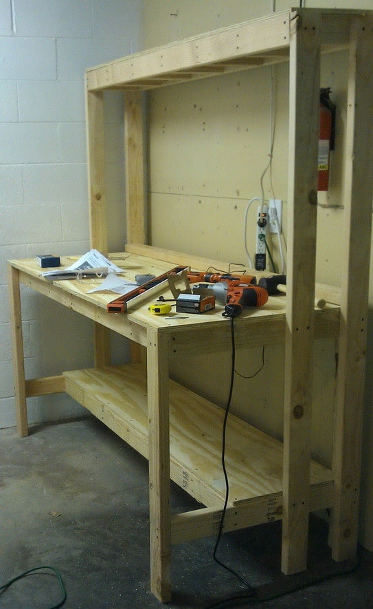 How To Build A Workbench For Your Garage To Get Organized