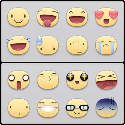 smiley fb stickers