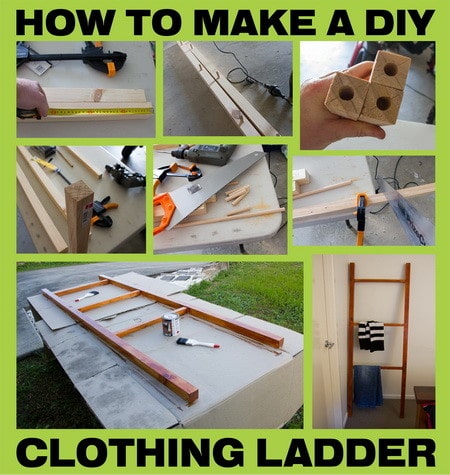 How To Make A DIY Clothing Ladder Rack - Step By Step