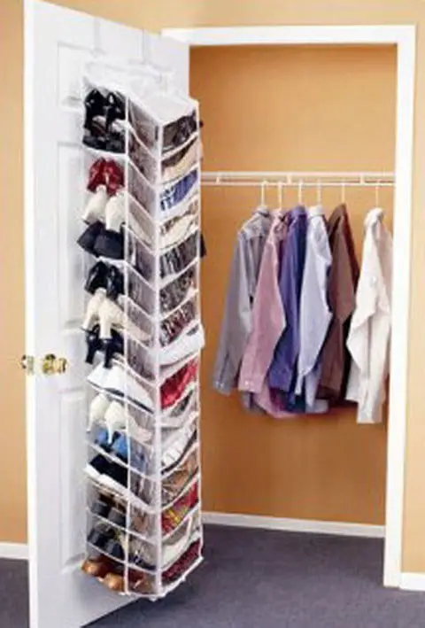 30 Pair Shoe Hanging Closet Door Storage Space Saver