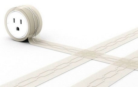 Flat extension cord for under rugs